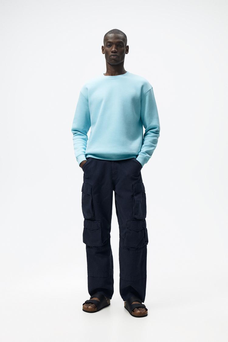 FELPA BASIC Blu chiaro ZARA Italia Italy